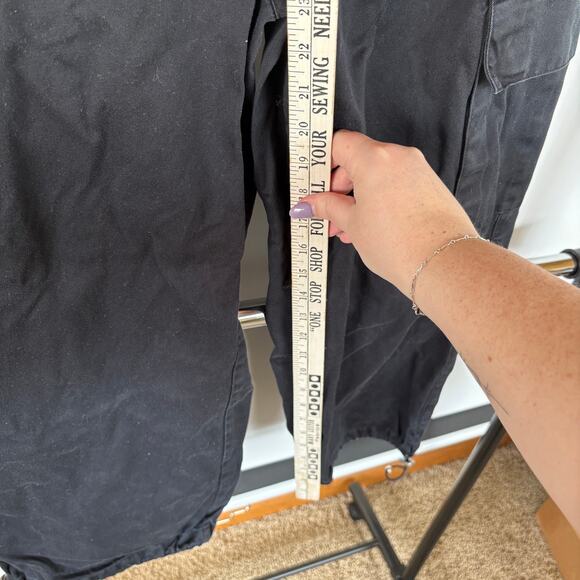 Vintage Y2K Liz Claiborne Black Cargo Tactical Grunge Gorpcore Cotton Pants 12 - Picture 9 of 11